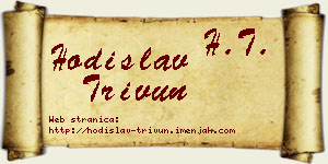 Hodislav Trivun vizit kartica